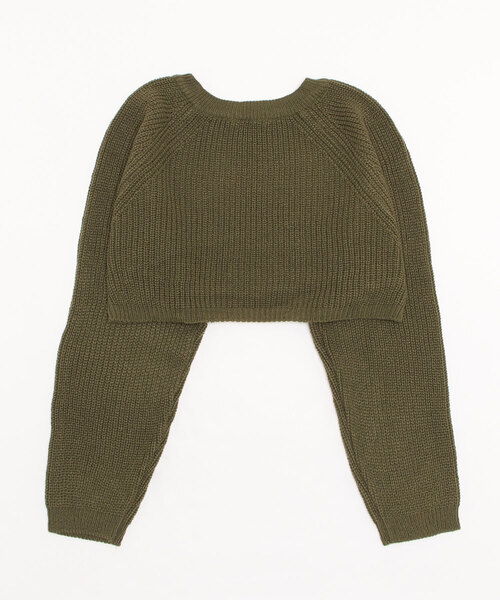 PHILLY（フィリー）の「ショートニットカーディガン（カーディガン/ボレロ・レディース・ホワイト/カーキ/ブラック/ブルー・FREE）」の6枚目の写真