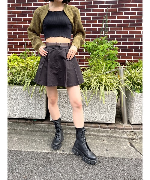 PHILLY（フィリー）の「ショートニットカーディガン（カーディガン/ボレロ・レディース・ホワイト/カーキ/ブラック/ブルー・FREE）」の14枚目の写真