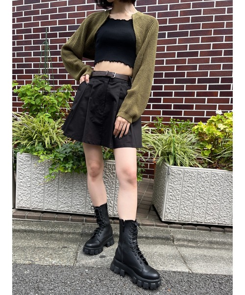 PHILLY（フィリー）の「ショートニットカーディガン（カーディガン/ボレロ・レディース・ホワイト/カーキ/ブラック/ブルー・FREE）」の15枚目の写真