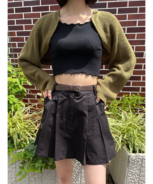 PHILLY（フィリー）の「ショートニットカーディガン（カーディガン/ボレロ・レディース・ホワイト/カーキ/ブラック/ブルー・FREE）」の16枚目の写真