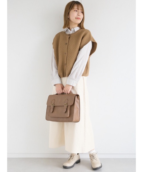 ehka sopo(エヘカソポ)の「ツイルフレアスカート(スカート・レディース・ブラック/ブラウン/キナリ・フリ-)」の5枚目の写真