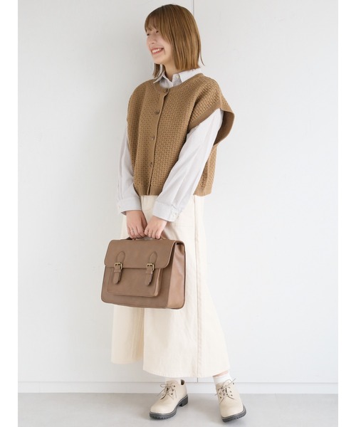 ehka sopo(エヘカソポ)の「ツイルフレアスカート(スカート・レディース・ブラック/ブラウン/キナリ・フリ-)」の6枚目の写真