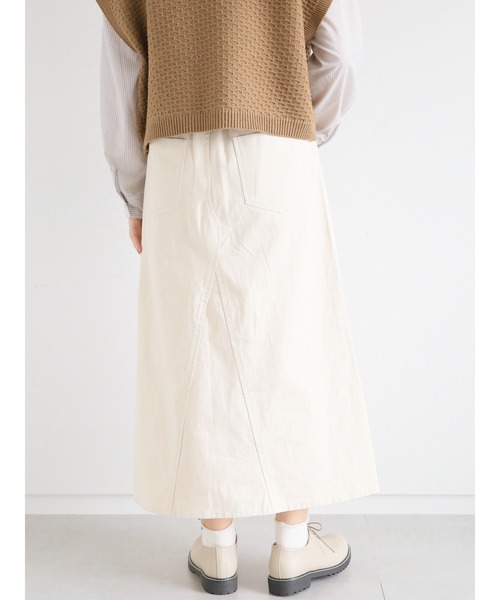 ehka sopo(エヘカソポ)の「ツイルフレアスカート(スカート・レディース・ブラック/ブラウン/キナリ・フリ-)」の9枚目の写真