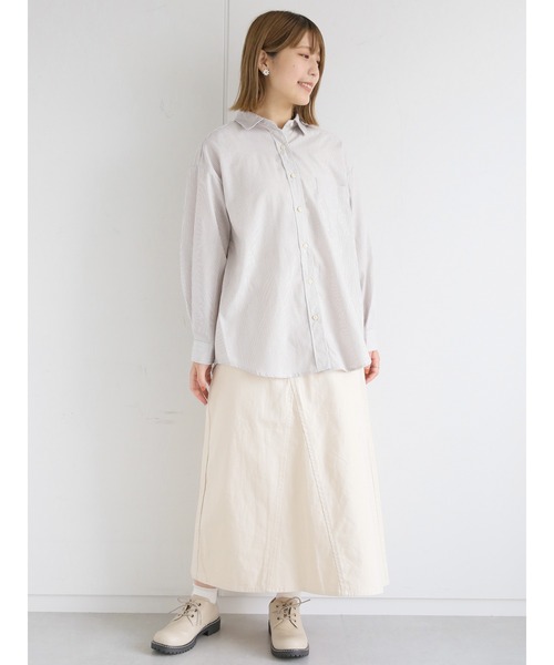 ehka sopo(エヘカソポ)の「ツイルフレアスカート(スカート・レディース・ブラック/ブラウン/キナリ・フリ-)」の11枚目の写真