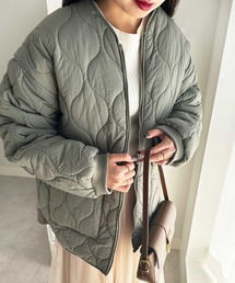 GeeRA | ラウンドヘムキルティングコート(ミリタリージャケット)