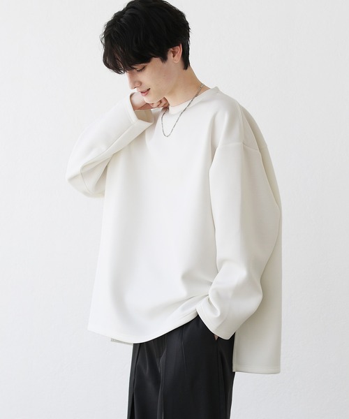 LILL(リル)の「ヘビーポンチタック長袖カットソー(スウェット・メンズ・ブラック/ブルーグレー/ワイン/ネイビー/チャコール/ホワイト/ブラウン・S/M/L/XL)」の8枚目の写真