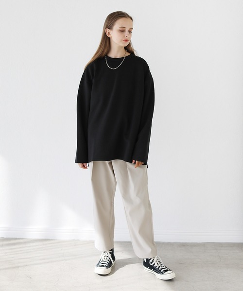 LILL(リル)の「ヘビーポンチタック長袖カットソー(スウェット・メンズ・ブラック/ブルーグレー/ワイン/ネイビー/チャコール/ホワイト/ブラウン・S/M/L/XL)」の10枚目の写真