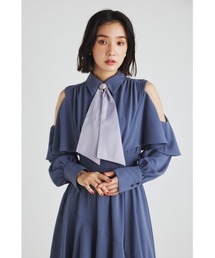 rienda | オープンショルダーフリルボウタイワンピース(ワンピース)