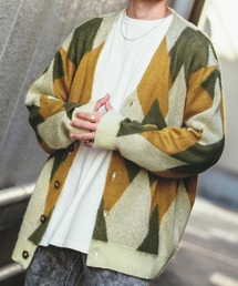 improves | 【improves】アーガイル風 幾何学模様 モヘアタッチ カーディガン(カーディガン/ボレロ)