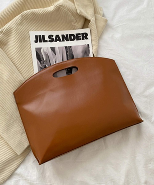 shopnikoniko(ショップニコニコ)の「ハンドル付き クラッチバッグ(クラッチバッグ・レディース・ブラウン/ベージュ/ワイン/ブラック・フリー)」の8枚目の写真