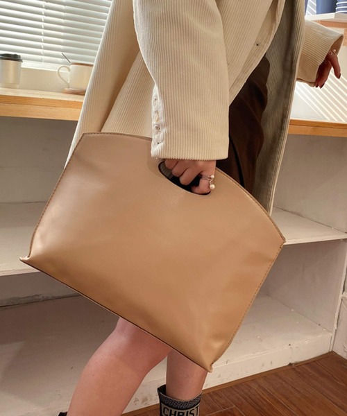 shopnikoniko(ショップニコニコ)の「ハンドル付き クラッチバッグ(クラッチバッグ・レディース・ブラウン/ベージュ/ワイン/ブラック・フリー)」の7枚目の写真