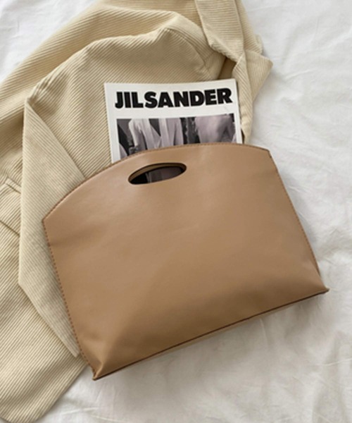 shopnikoniko(ショップニコニコ)の「ハンドル付き クラッチバッグ(クラッチバッグ・レディース・ブラウン/ベージュ/ワイン/ブラック・フリー)」の5枚目の写真