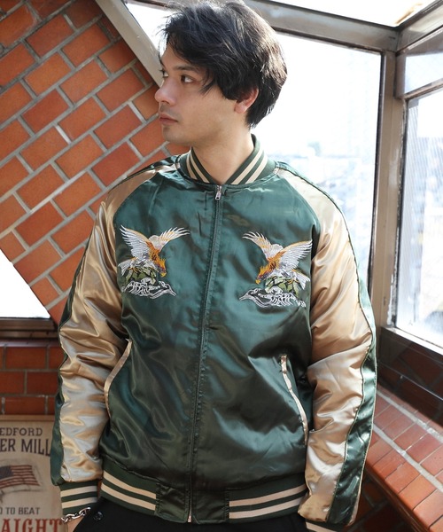 ８(eight)（エイト）の「中綿スカジャン（スカジャン・メンズ・C/D/E/F/S/T/U/A/H/J/O/Q/B/G/I/P/R/K/L/M/N・MEDIUM/X-LARGE/LARGE）」の3枚目の写真