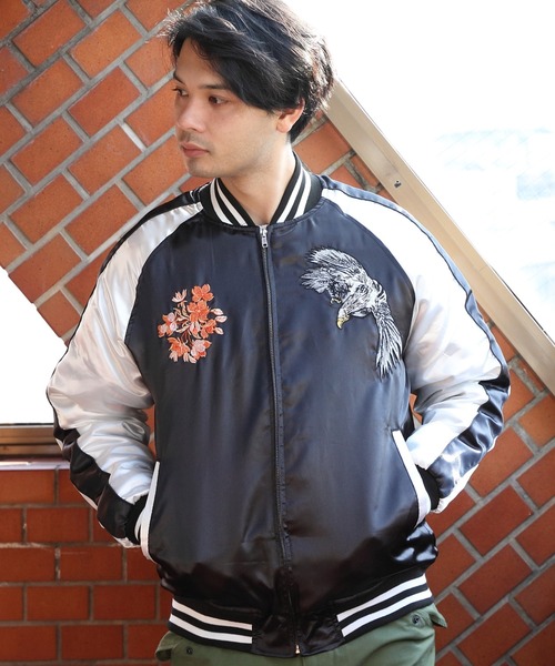 ８(eight)（エイト）の「中綿スカジャン（スカジャン・メンズ・C/D/E/F/S/T/U/A/H/J/O/Q/B/G/I/P/R/K/L/M/N・MEDIUM/X-LARGE/LARGE）」の7枚目の写真