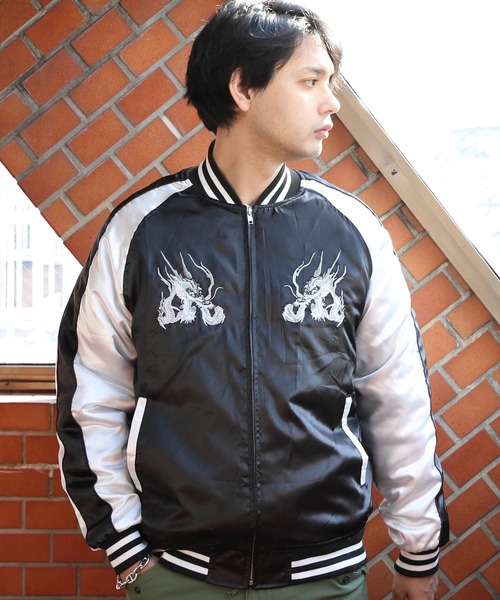 ８(eight)（エイト）の「中綿スカジャン（スカジャン・メンズ・C/D/E/F/S/T/U/A/H/J/O/Q/B/G/I/P/R/K/L/M/N・MEDIUM/X-LARGE/LARGE）」の10枚目の写真