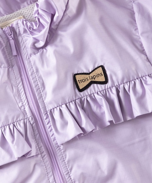 trois lapins kp（トロワラパンケーピー）の「ポリエステルタフタ ウインドブレーカー(140～160)（ナイロンジャケット・キッズ・ラベンダー/オフホワイト・150cm/140cm/160cm）」の12枚目の写真
