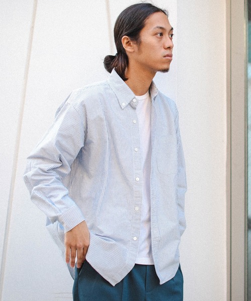 BEAMS（ビームス）の「BEAMS / ヘビー オックス イージー ボタンダウン シャツ（シャツ/ブラウス・メンズ・サックスブルー/ホワイト/ミント・L/S/M/XL）」の3枚目の写真