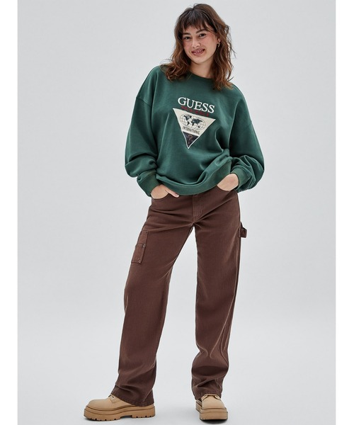 Guess(ゲス)の「GUESS Originals Triangle Crewneck Pullover(スウェット・メンズ・グリーン/ブラック・X-LARGE/SMALL/MEDIUM/LARGE)」の9枚目の写真
