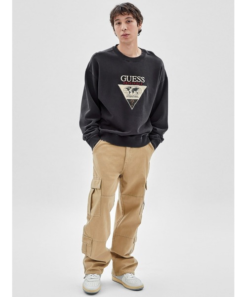 Guess(ゲス)の「GUESS Originals Triangle Crewneck Pullover(スウェット・メンズ・グリーン/ブラック・X-LARGE/SMALL/MEDIUM/LARGE)」の5枚目の写真