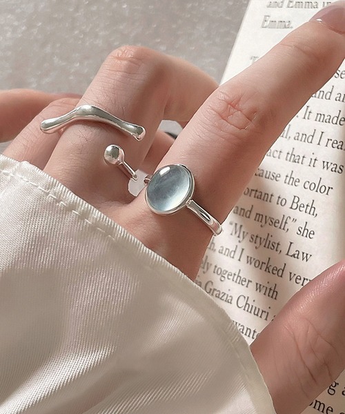 LA VORAGINE（ラ ヴォラジネ）の「デザインリング　2点セット（リング・レディース・シルバー/シルバー系1/シルバー系2・FREE）」の7枚目の写真