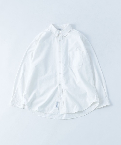 BAYFLOW（ベイフロー）の「【B-STANDARD】ボタンダウンシャツ（シャツ/ブラウス・メンズ・オフホワイト/サックスブルー/ベージュ/チャコール・SMALL/MEDIUM/LARGE）」の2枚目の写真