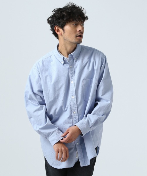 BAYFLOW（ベイフロー）の「【B-STANDARD】ボタンダウンシャツ（シャツ/ブラウス・メンズ・オフホワイト/サックスブルー/ベージュ/チャコール・SMALL/MEDIUM/LARGE）」の11枚目の写真