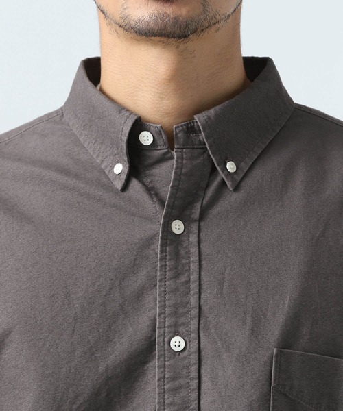 BAYFLOW（ベイフロー）の「【B-STANDARD】ボタンダウンシャツ（シャツ/ブラウス・メンズ・オフホワイト/サックスブルー/ベージュ/チャコール・SMALL/MEDIUM/LARGE）」の15枚目の写真