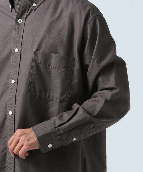 BAYFLOW（ベイフロー）の「【B-STANDARD】ボタンダウンシャツ（シャツ/ブラウス・メンズ・オフホワイト/サックスブルー/ベージュ/チャコール・SMALL/MEDIUM/LARGE）」の16枚目の写真