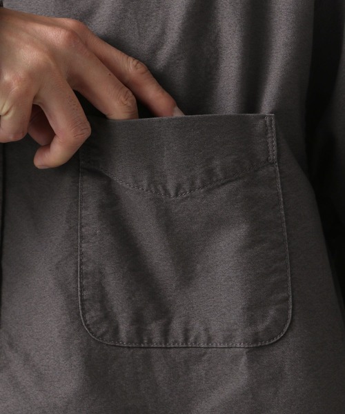 BAYFLOW（ベイフロー）の「【B-STANDARD】ボタンダウンシャツ（シャツ/ブラウス・メンズ・オフホワイト/サックスブルー/ベージュ/チャコール・SMALL/MEDIUM/LARGE）」の18枚目の写真