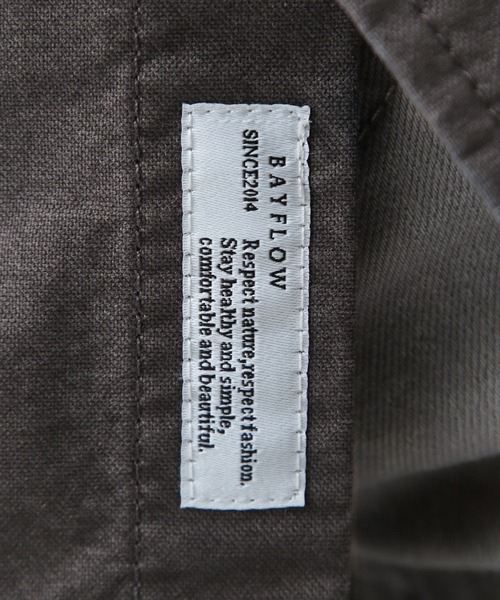 BAYFLOW（ベイフロー）の「【B-STANDARD】ボタンダウンシャツ（シャツ/ブラウス・メンズ・オフホワイト/サックスブルー/ベージュ/チャコール・SMALL/MEDIUM/LARGE）」の21枚目の写真