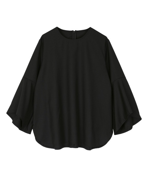 UR'S(ユアーズ)の「フレアスリーブクルーネックトップス(Tシャツ/カットソー・レディース・ブラック/ホワイト/ライトグレー・S/M/L)」の5枚目の写真
