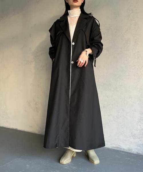 &g'aime（アンジェム）の「【&g’aime】マルチウェイケープレイヤードトレンチコート（トレンチコート・レディース・ブルー/ブラック/グレイッシュベージュ・FREE）」の6枚目の写真