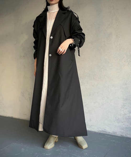 &g'aime（アンジェム）の「【&g’aime】マルチウェイケープレイヤードトレンチコート（トレンチコート・レディース・ブルー/ブラック/グレイッシュベージュ・FREE）」の4枚目の写真