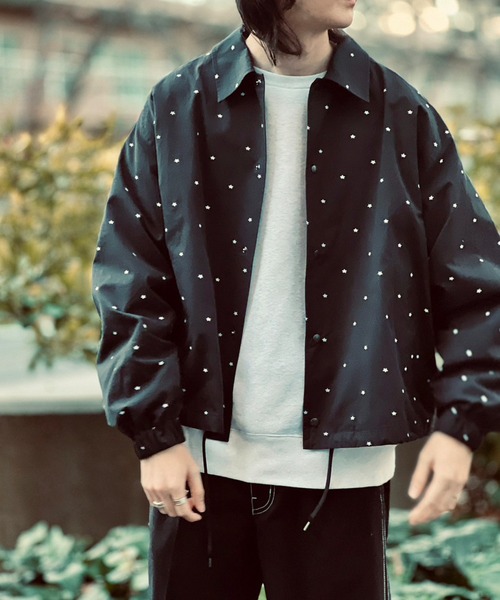 CONVERSE TOKYO（コンバーストウキョウ）の「星柄★ オーバーサイズ コーチジャケット（シャツ/ブラウス・メンズ・ブラック・FREE）」の19枚目の写真