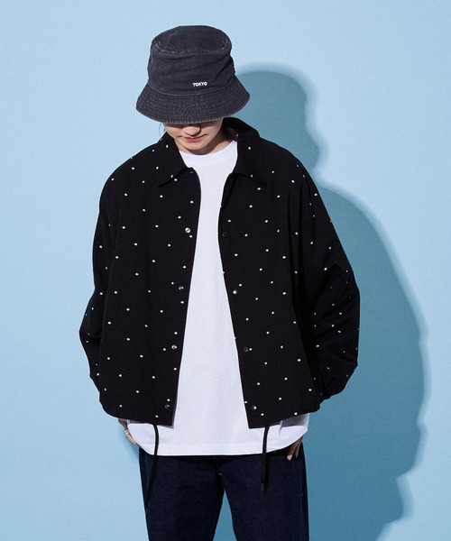 CONVERSE TOKYO（コンバーストウキョウ）の「星柄★ オーバーサイズ コーチジャケット（シャツ/ブラウス・メンズ・ブラック・FREE）」の20枚目の写真