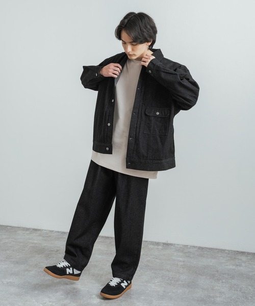 Rocky Monroe(ロッキーモンロー)の「10ozデニム ビッグシルエットリラックスジャケット/イージーワイドパンツ セットアップ(セットアップ・メンズ・ブラック/インディゴブルー・M/L)」の5枚目の写真
