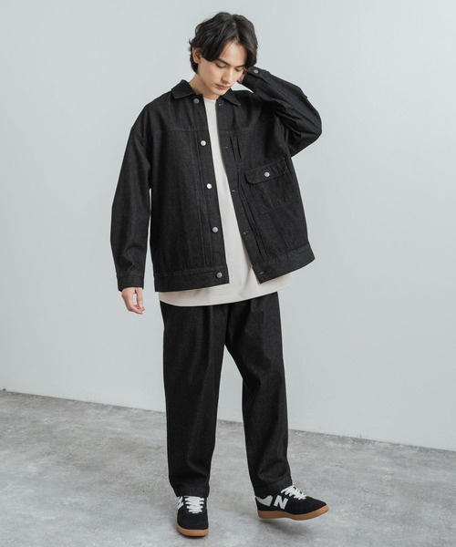 Rocky Monroe(ロッキーモンロー)の「10ozデニム ビッグシルエットリラックスジャケット/イージーワイドパンツ セットアップ(セットアップ・メンズ・ブラック/インディゴブルー・M/L)」の7枚目の写真