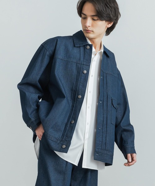 Rocky Monroe(ロッキーモンロー)の「10ozデニム ビッグシルエットリラックスジャケット/イージーワイドパンツ セットアップ(セットアップ・メンズ・ブラック/インディゴブルー・M/L)」の9枚目の写真