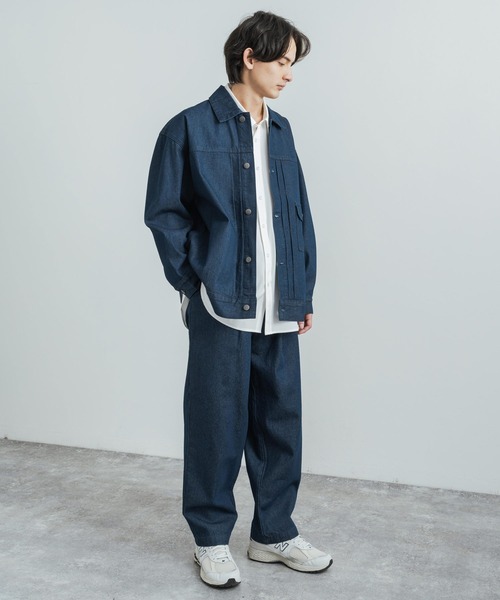 Rocky Monroe(ロッキーモンロー)の「10ozデニム ビッグシルエットリラックスジャケット/イージーワイドパンツ セットアップ(セットアップ・メンズ・ブラック/インディゴブルー・M/L)」の10枚目の写真