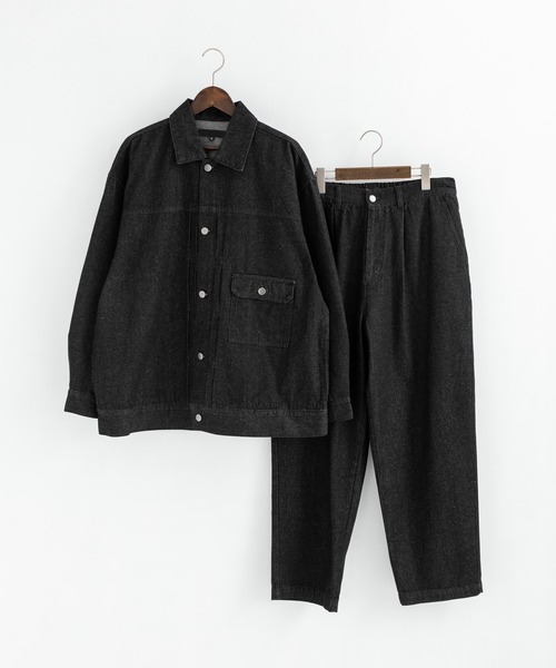 Rocky Monroe(ロッキーモンロー)の「10ozデニム ビッグシルエットリラックスジャケット/イージーワイドパンツ セットアップ(セットアップ・メンズ・ブラック/インディゴブルー・M/L)」の13枚目の写真