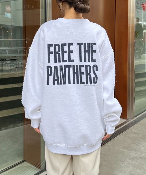 CAPRICIEUX LE'MAGE（カプリシューレマージュ）の「裏使いプリントスエット（スウェット・レディース・ブラック/マスタード/ホワイト・LARGE）」の18枚目の写真