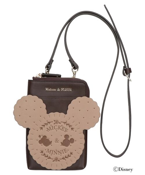 Maison de FLEUR（メゾンドフルール）の「Mickey&Minnie/スマホポシェット（スマホグッズ・レディース・ブラウン/ピンク・FREE）」の22枚目の写真