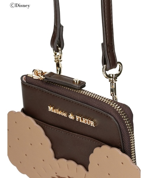 Maison de FLEUR（メゾンドフルール）の「Mickey&Minnie/スマホポシェット（スマホグッズ・レディース・ブラウン/ピンク・FREE）」の9枚目の写真