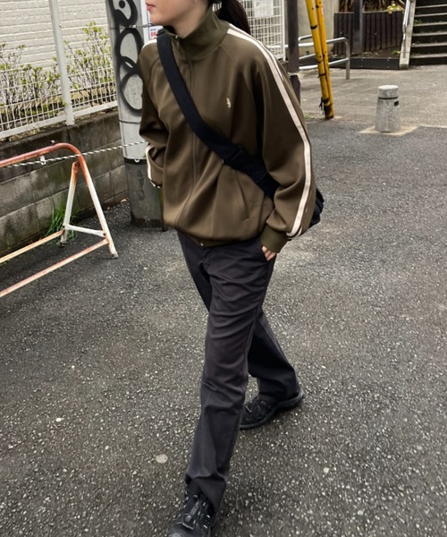 BROKEN BASE（ブロークンベース）の「ワンポイント刺繍トラックジャケット（ブルゾン・メンズ・ネイビー/アイボリー/オリーブ・MEDIUM/LARGE）」の13枚目の写真