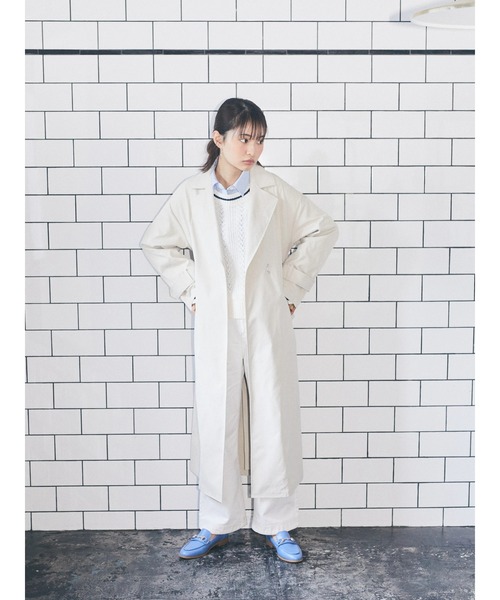 earth music&ecology(アースミュージックアンドエコロジー)の「コットンツイルバギーパンツ(その他パンツ・レディース・ベージュ/オフホワイト・S/M)」の4枚目の写真