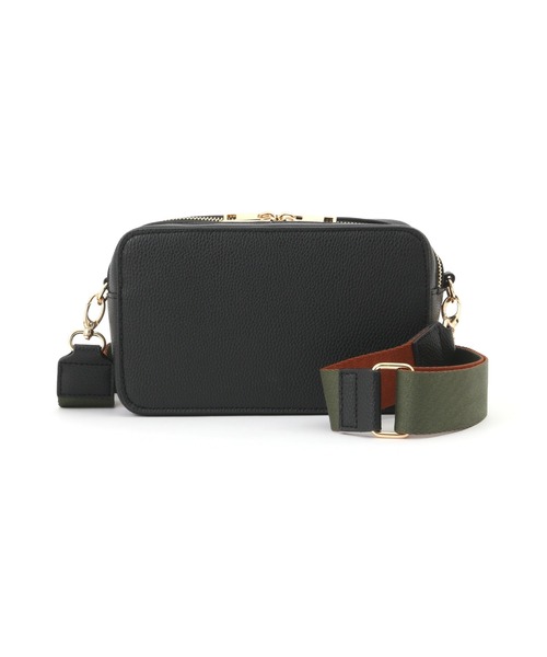 FREE'S MART（フリーズマート）の「◇Ｗジップバッグ（ショルダーバッグ・レディース・ブラック/ブラウン/ホワイト・ﾌﾘ-）」の6枚目の写真