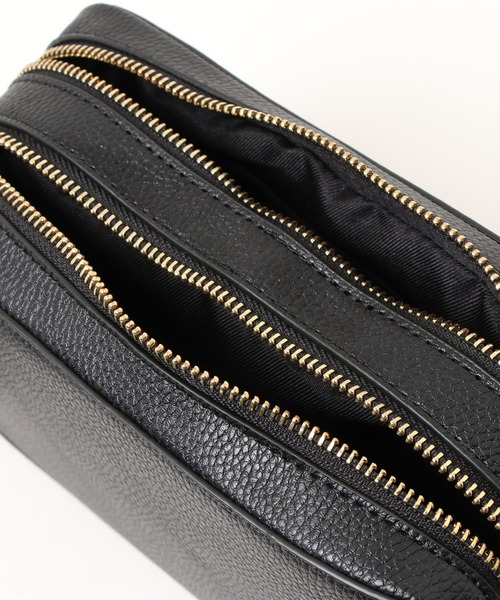 FREE'S MART（フリーズマート）の「◇Ｗジップバッグ（ショルダーバッグ・レディース・ブラック/ブラウン/ホワイト・ﾌﾘ-）」の4枚目の写真
