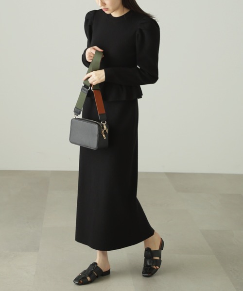 FREE'S MART（フリーズマート）の「◇Ｗジップバッグ（ショルダーバッグ・レディース・ブラック/ブラウン/ホワイト・ﾌﾘ-）」の10枚目の写真