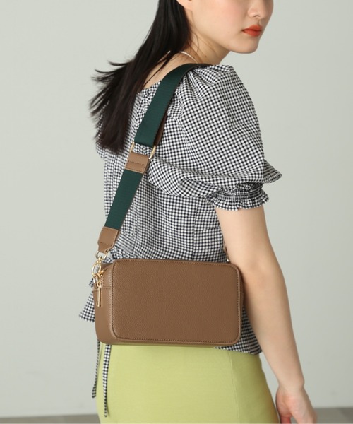 FREE'S MART（フリーズマート）の「◇Ｗジップバッグ（ショルダーバッグ・レディース・ブラック/ブラウン/ホワイト・ﾌﾘ-）」の13枚目の写真