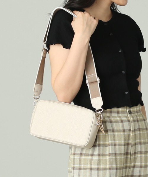 FREE'S MART（フリーズマート）の「◇Ｗジップバッグ（ショルダーバッグ・レディース・ブラック/ブラウン/ホワイト・ﾌﾘ-）」の15枚目の写真